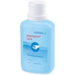 Bode Chemie Desmanol care 100 ml Hand-Desinfektionsmittel (Hygienische und chirurgische Händedesinfektion) blau|weiß
