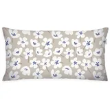 Tom Tailor Kissenbezug Floral 40 x 80 cm Blau/Beige