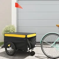vidaXL Fahrradlastenanhänger schwarz/gelb 2023