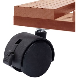 vidaXL Pflanzenroller 2 Stk. Braun 30x30x7,5 cm WPC