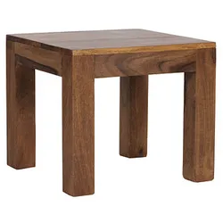 WOHNLING Couchtisch Massivholz sheesham 45,0 x 45,0 x 40,0 cm