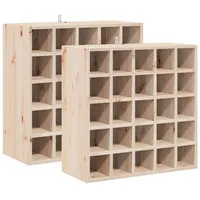 VidaXL Weinregal 56 x 25 x 56 cm Braun