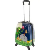 Travelhouse Happy Children Elephant Bordkoffer ABS Hartschale Reisegepäck Reisetrolley Trolley Handgepäckkoffer Kabinenkoffer 27L