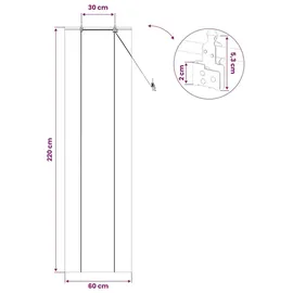 vidaXL Bambusrollo 60 x 220 cm Braun