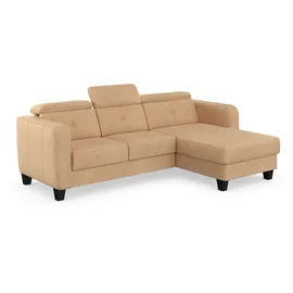 sit&more Ecksofa SIT & MORE "Belluci L-Form", braun (macciato), B:247cm H:85cm T:170cm, Sofas, Ecksofa, inklusive Federkern, wahlweise mit Bettfunktion und Bettkasten