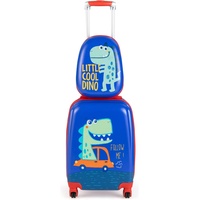 2tlg Kinderkoffer + Rucksack, Kindertrolley aus Kunststoff