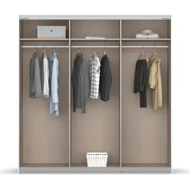 Rauch Schwebetürenschrank RAUCH "Kleiderschrank Schrank Garderobe Wäscheschrank Ankleide OTELI", grau (seidengrau), B:203cm H:210cm T:68cm, Holzwerkstoff, Schränke, Schwebetürenschrank, mit Mittelspiegel, in verschiedenen Dekor- und Hochglanzfarben
