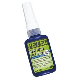 PETEC 97215 Gewindedichtung Blau Flasche 15g Dichtmasse Gewinde