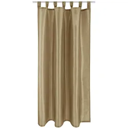 Bestlivings Gardine Blickdicht Taupe 140x245cm Schlaufen - Taupe dunkel