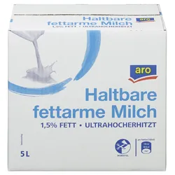 Aro Fettarme H-Milch 1,5 % Fett (5 l)