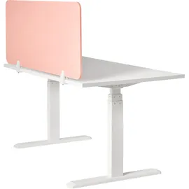 Beliani Schreibtischtrennwand SPLIT 120 x 50 cm Pfirsichrosa