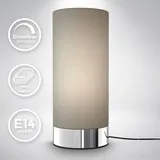 B.K.Licht Nachttischlampe - Touch, Dimmbar, Mit Stecker, E14 Fassung, Taupe