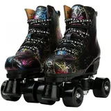 Rollschuhe Für Erwachsene, Frauen Und Männer, PU-Leder High-Top Glänzende Rollschuhe Sind Professionell Für Indoor- Und Outdoor-Sportarten, Zweireihige Schuhe Mit Rädern Für Kinder Mädchen B2,41 - 41