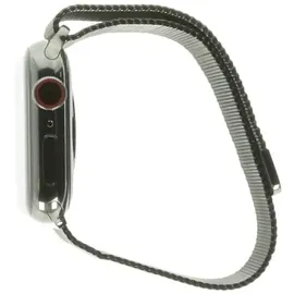Apple Watch Series 7 GPS + Cellular 45 mm Edelstahlgehäuse graphit, Milanaise Armband graphit