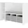 [en.casa] Sitzbank Høylandet Weiß/Grau 76 x 112 x 40 cm
