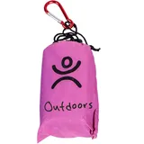 Outdoors Fun Stranddecke Campingdecke Strandmatte Picknickdecke, Wasserdicht, Sanddicht, 150х140 cm, 240 g. Ultraleicht & Kompakt für Strand, Picknick, Camping, Wandern (Rosa/Grau)