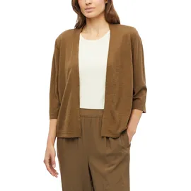 s.Oliver Feinstrickjacke mit 3/4-Arm und Wellenkante Braun 46