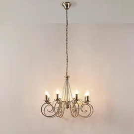 LINDBY Kronleuchter Marnia aus Metall Antik in Bronze / altmessing, für Wohnzimmer, Esszimmer, Von Lindby