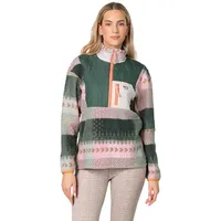 KARI TRAA Rothe Halbreißverschluss-sweatshirt - Thyme - M