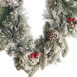 Beliani Weihnachtsgirlande 180 cm Weiß