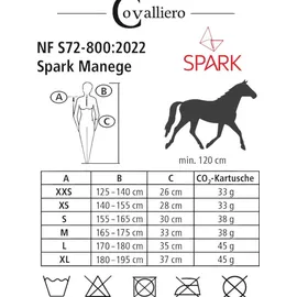 Covalliero Airbag-Weste Manege Sicherheitsweste Schwarz M