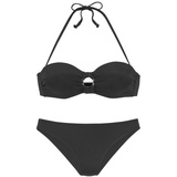 JETTE Bügel-Bandeau-Bikini Gr. 36, Cup A, schwarz Gr.36