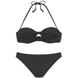 JETTE Bügel-Bandeau-Bikini Gr. 36, Cup A, schwarz Gr.36