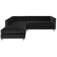 JVmoebel Ecksofa Luxus Graues Ecksofa Wohnlandschaft Couch Eckgarnitur Samt Stoff, Made in Europe schwarz