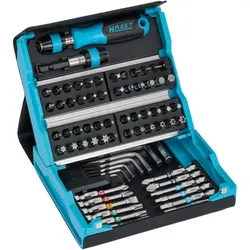 HAZET SmartCase Bit Satz 2200SC-1 ∙ Sechskant6,3 (1/4 Zoll) ∙ Schlitz Profil, Kreuzschlitz Profil PH, Pozidriv Profil PZ, Innen Sechskant Profil, Inne