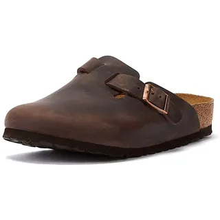 Birkenstock Boston Nubukleder geölt schmal habana 45