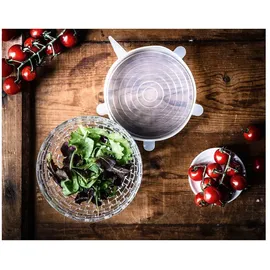 Nachtmann 2er Schalen-Set inkl. Deckel, Glasschalen, Rund, Ø 15 cm, Kristallglas, Silikon, Bossa Nova, 103578