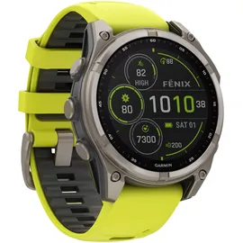 Garmin fenix 8 Solar 47 mm Graphit/Titanium Titan Silikon-Armband 22 mm