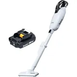Makita DCL 281 FA1W Akku Staubsauger 18 V weiß Brushless + 1x Akku 2,0 Ah - ohne Ladegerät