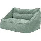 I.C.O.N. icon Sitzsack Sofa Chenille Cecilia, Salbeigrün, Sitzsack Erwachsene, mit Füllung, für Das Wohnzimmer,Riesensitzsack XXL Flauschig - Hergestellt i... - Grün