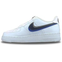 Nike Air Force 1 Unisex (White/Black-Hyper Royal, eu_Footwear_Size_System, Adult, Numeric, medium, Numeric_39)