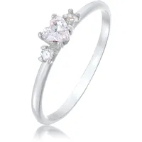 Elli Ring 925 Sterling Silber Herz in Weiß | Gr.: 52