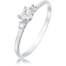 Elli Ring 925 Sterling Silber Herz in Weiß | Gr.: 52