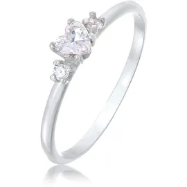 Elli Ring 925 Sterling Silber Herz in Weiß | Gr.: 52