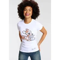 KangaROOS T-Shirt, Kurzarm, sehr figurbetonte Passform, aus Baumwolle, weiß,