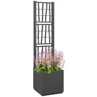 vidaXL Pflanzkasten mit Rankgitter 36 x 36 cm Anthrazit