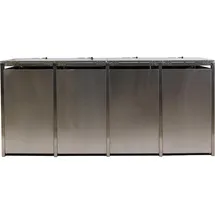 MCW Mülltonnenbox K14-4er-E 1,5 m braun