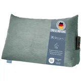 XDREAM Rückenkissen ergonomisches Keilkissen für Bett und Sofa, 1-tlg., als Kopfkissen oder Venenkissen verwendbar, mit praktischem Seitenfach blau