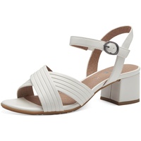 Jana Damen Sandalen mit Absatz Festlich Vegan, Weiß (White Uni), 37 EU