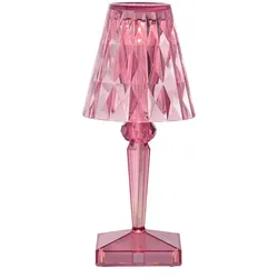Kartell - Battery Portable Tischleuchte IP54 Pastel Rosa