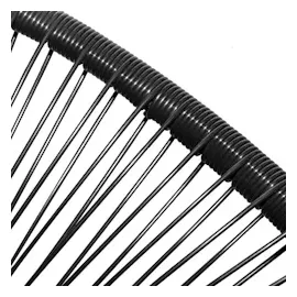 vidaXL Garten-Mondstuhl Poly Rattan Schwarz