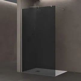 doporro Bremen01VG Walk-In-Dusche 130 x 200 cm ESG-Sicherheitsglas vollgrau