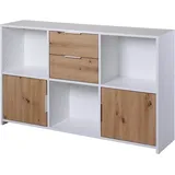 Interlink Pepeto 120 x 77 x 30 cm Weiß / Eiche Artisan
