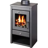 Victoria Deluxe Sm Kaminofen – 7,00 kW, kompakt, effizient, modern & sparsam - Schwarz