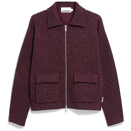 ARMEDANGELS DOROTHEAA Tweed JACKE | Bio-Baumwoll-Mix - rot M