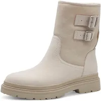 TAMARIS COMFORT Damen Winterstiefel ohne Absatz Gefüttert Wasserabweisend, Beige